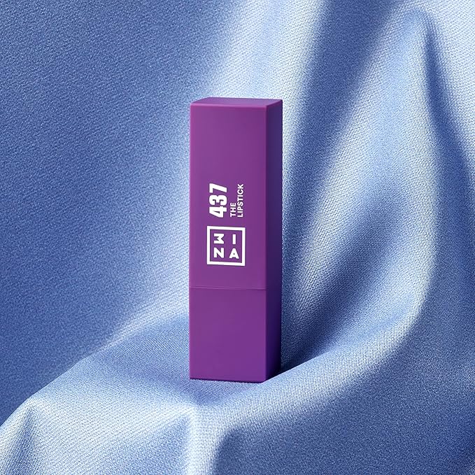 3INA MAKEUP - Vegan - Cruelty Free - The Lipstick 437 - Purple Lipstick - 5h Lasting Lipstick - Highly Pigmented - Matte - Vanilla Scented - Lipstick with Magnetic Cap