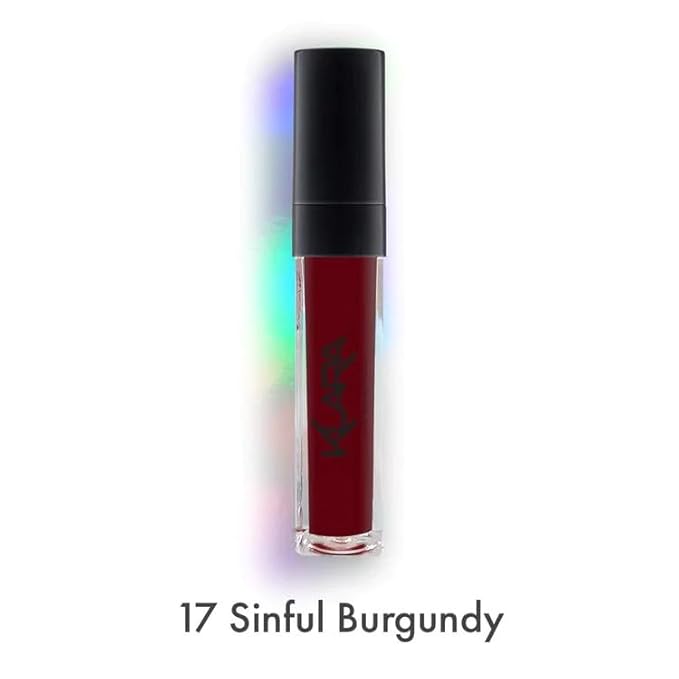 Klara Cosmetics Kiss Proof Lipstick 17 Sinful Burgandy Burgandy