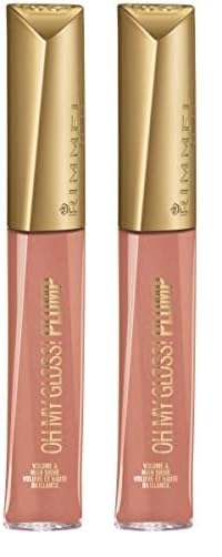 Rimmel Stay Plumped Lip Gloss, 531 Peach Pie, Pack of 2
