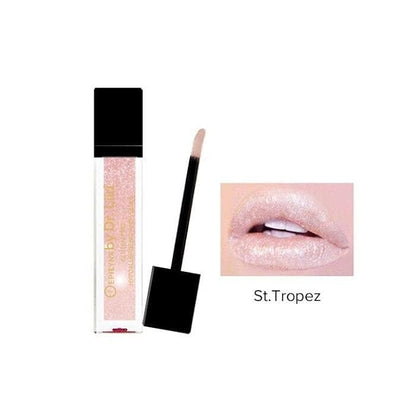 Vegan Glitter & Matte Liquid Lip Gloss - Moisturizing Formula for Hydration & Long Lasting Wear - Cruelty Free, Paraben Free, Gluten Free - Gloss, St. Tropez Light Pastel Pink