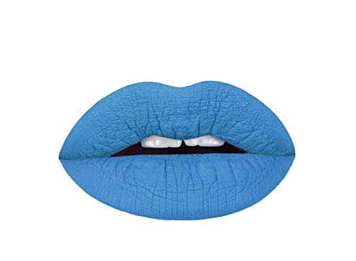 Aromi Azure Blue Matte Liquid Lipstick, Bright Blue Lip Color, Vegan, Cruelty-free, Long-lasting, Waterproof Lipstick, Handmade (Azure Blue)