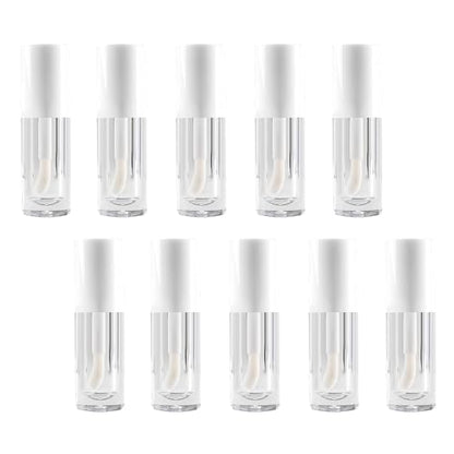 10PCS Empty Lip Gloss Tubes,6ml Pink Lip Gloss Containers Empty With Thick Wand, For DIY Lip Gloss Making (White)