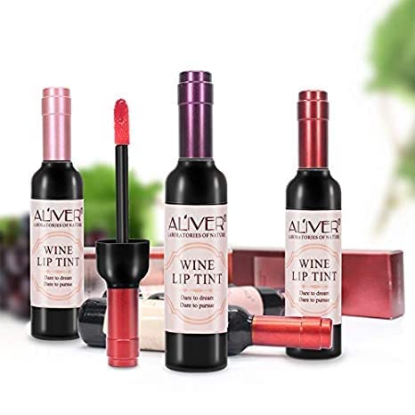 6 Colors Wine Bottle Lip Gloss,Wine Lip Tint Gloss,Wine