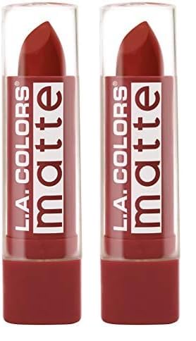 L.A. COLORS Matte Lip Color, Red Tango, 1 Ounce (Pack of 2)