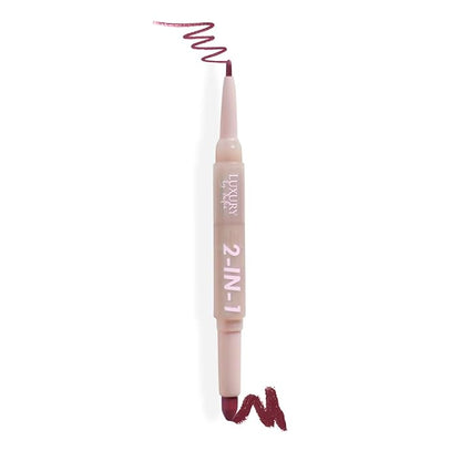 2 in 1 Lipstick Lipliner Retractable Pencil Semi Vegan,