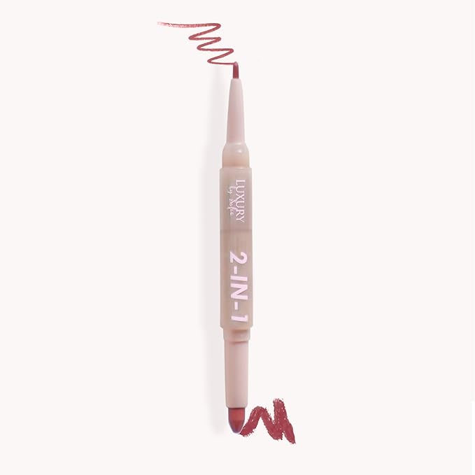 2 in 1 Lipstick Lipliner Retractable Pencil Semi Vegan,