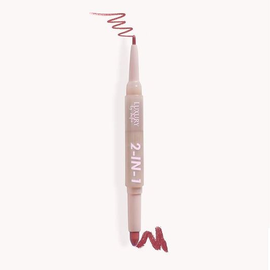 2 in 1 Lipstick Lipliner Retractable Pencil Semi Vegan,