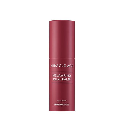 THANKYOU FARMER Miracle Age Melawring Dual Balm, Korean Eye Cream for Face, Fast-absorbing Anti Wrinkle Balm Stick, Crows Feet Eye treatment Product, Fine Lines Lifting, 0.35oz