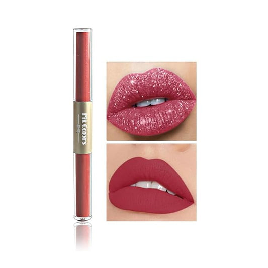 AKARY Waterproof Matte & Shimmer Liquid Lipstick, Dual-ended Highly