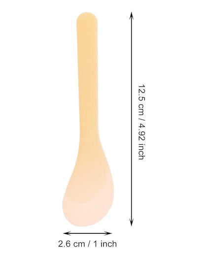 ONLYKXY 30pcs 5in Plastic Beauty Spoon Facial Cream Brush Makeup Scoop Mud Reusable Cosmetic Dig Scoop Spatula Mask Tip for Lotions Moisturizers Home Salon DIY Facemask Mixing Sampling (Light Orange)