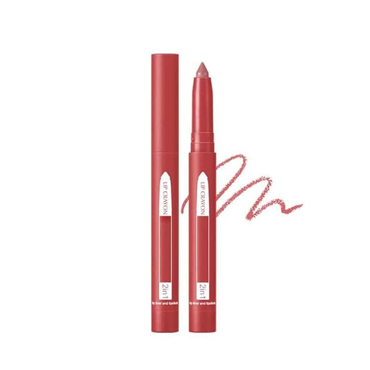 2-in-1 Lip Crayon, lip liner, Lip Liner Pencil, Slim Lip Pencil, Beauty Lip Gloss, Super Professional Tip Matte Lipstick (#5)