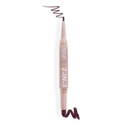 2 in 1 Lipstick Lipliner Retractable Pencil Semi Vegan,
