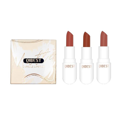 QiBest Mini Capsule Lipstick 6 Piece Set Velvet Long
