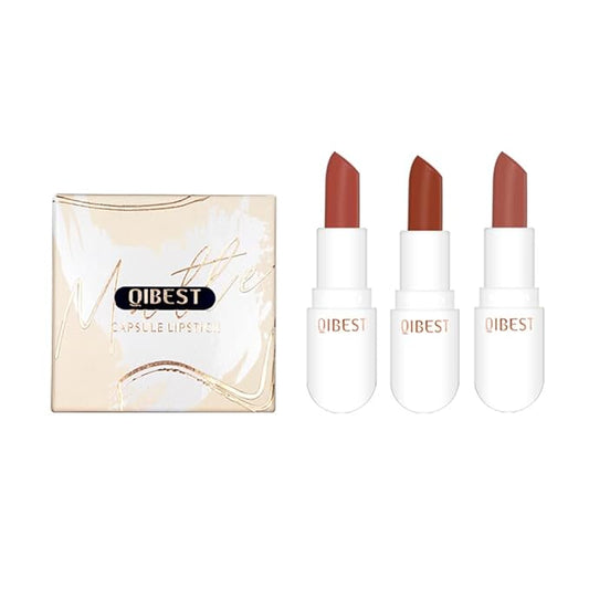 QiBest Mini Capsule Lipstick 6 Piece Set Velvet Long