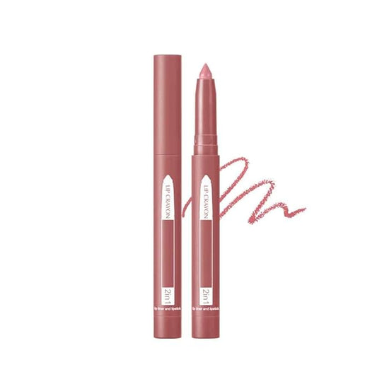 2-in-1 Lip Crayon, lip liner, Lip Liner Pencil, Slim Lip Pencil, Beauty Lip Gloss, Super Professional Tip Matte Lipstick, 2 in 1 lip Liner and Lipstick Built-in Sharpener