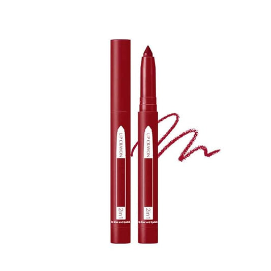 2-in-1 Lip Crayon, lip liner, Lip Liner Pencil, Slim Lip Pencil, Beauty Lip Gloss, Super Professional Tip Matte Lipstick (#7)