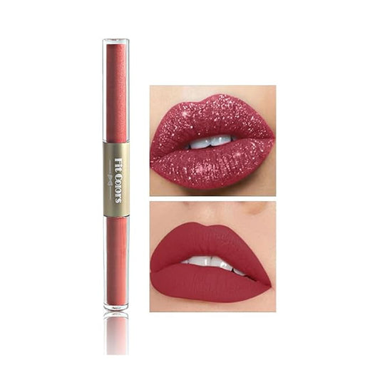 AKARY Waterproof Matte & Shimmer Liquid Lipstick, Dual-ended Highly