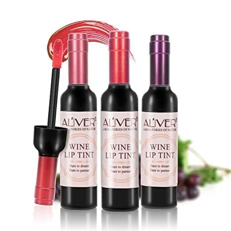 6 Colors Wine Bottle Lip Gloss,Wine Lip Tint Gloss,Wine