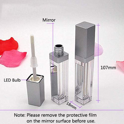 10 Pcs 7.5ml Plastic Square Clear Lip Gloss 7.5ml