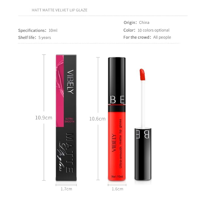 12-color matte non-stick cup lip glaze non-decolorizing Black non-stick 2 l