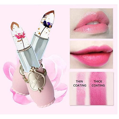 6PCS Transparent Color Change Lip Balm Moisturizer Pink Change