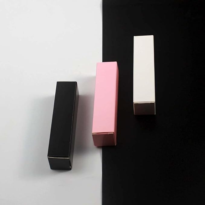COSIDEA 50 PCS Empty Black Lip Gloss Boxes W23 xW23 xH103mm / 0.9 * 0.9 * 4.05 inch, Cosmetic Perfume/Mascara Box Packaging for Small Business Wholesale, small Kraft Paper Box Luxury Holder Wrapping