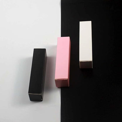 COSIDEA 50 PCS Empty Black Lip Gloss Boxes W23 xW23 xH103mm / 0.9 * 0.9 * 4.05 inch, Cosmetic Perfume/Mascara Box Packaging for Small Business Wholesale, small Kraft Paper Box Luxury Holder Wrapping