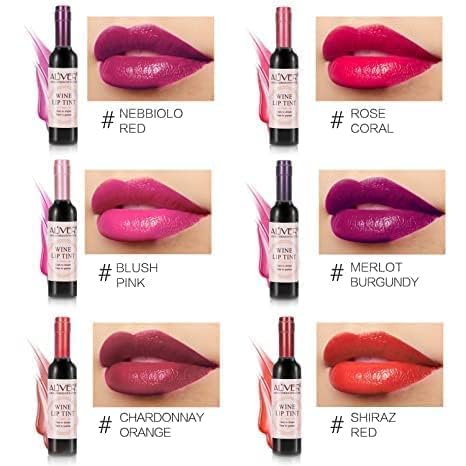6 Colors Wine Bottle Lip Gloss,Wine Lip Tint Gloss,Wine