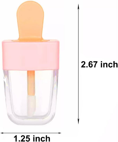 12 Pcs Ice Cream Shaped Empty Lip Gloss Gloss