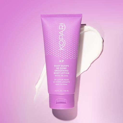 Kopari KP Body Bumps Be Gone Smoothing Body Lotion with 3% AHA, Shea Butter and Sweet Almond Oil, Moisturizing KP Lotion for Body - 5.3 oz