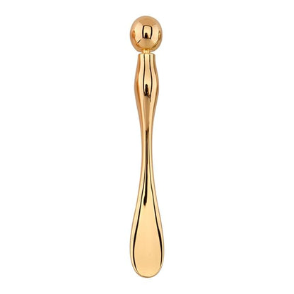 WOIWO 1 PCS Metal Cosmetics Dipping Spoon Cream Shovel Spoon Beauty Mask Small Spoon Eye Cream Stick (gold)