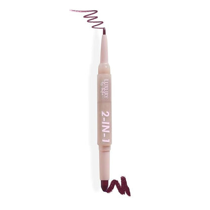 2 in 1 Lipstick Lipliner Retractable Pencil Semi Vegan,