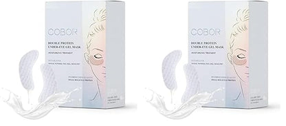 Under Eye Patches for Puffy Eyes, Hydrolyzed Collagen Eye Masks for Dark Circles and Puffiness, Anti-Aging Tremella Extract Eye Mask Under Eye Bags Treatment-20 Pairs (Double Protein)