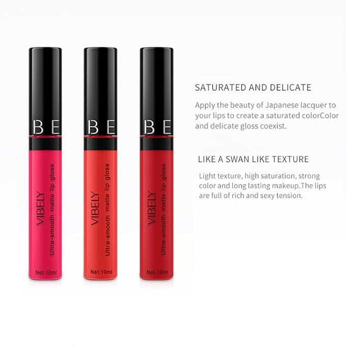 12-color matte non-stick cup lip glaze non-decolorizing Black non-stick 2 l