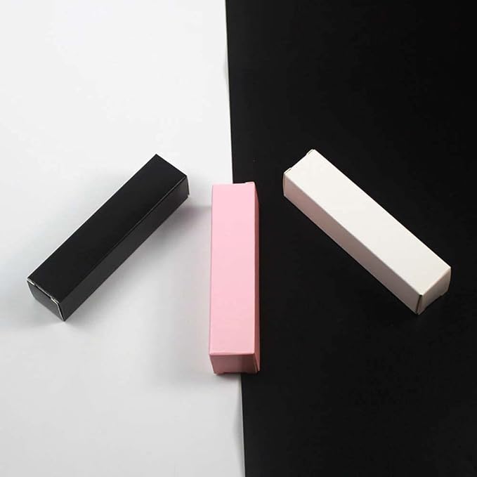 COSIDEA 50 PCS Empty Black Lip Gloss Boxes W23 xW23 xH103mm / 0.9 * 0.9 * 4.05 inch, Cosmetic Perfume/Mascara Box Packaging for Small Business Wholesale, small Kraft Paper Box Luxury Holder Wrapping