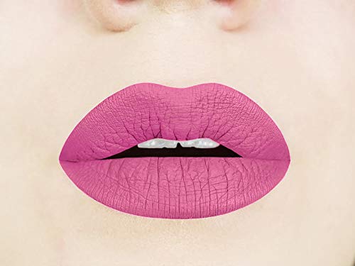 Aromi Matte Liquid Lipstick | Long Wear, Smudge Proof, Medium Pink Lip Color, Vegan, Waterproof, Day to Night, Velvety Finish (Poodle Skirt)