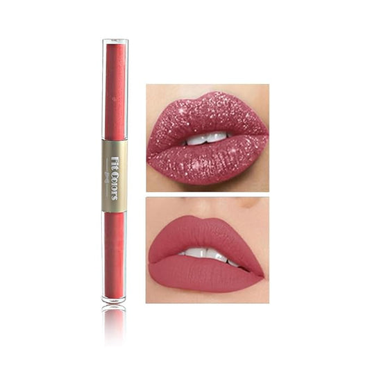 AKARY Waterproof Matte & Shimmer Liquid Lipstick, Dual-ended Highly