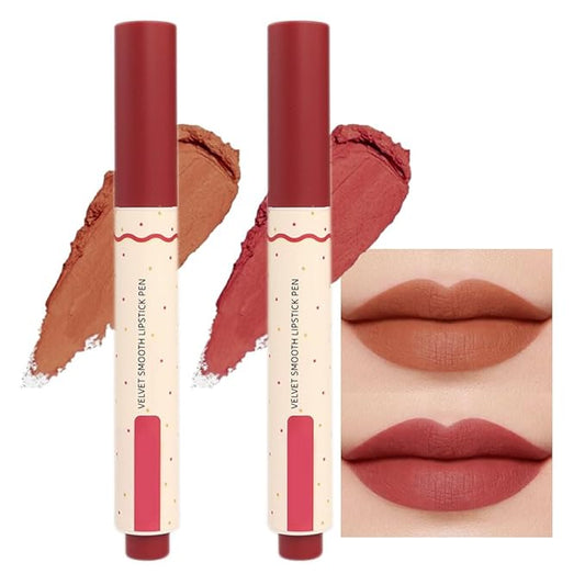 3 Colors Matt Nude Lipstick Lipliner Lip Crayons Pencils,Waterproof&Waterlasting,(3#4#)