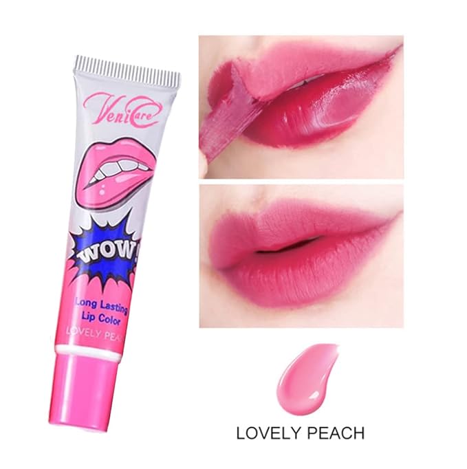 6 Colors Tattoo Magic Color Peel Off Mask Tint Long Lasting Waterproof Lip Gloss