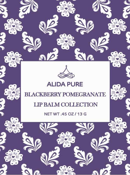 Blackberry Pomegranate Lip Balm Collection, Vegan Lips,