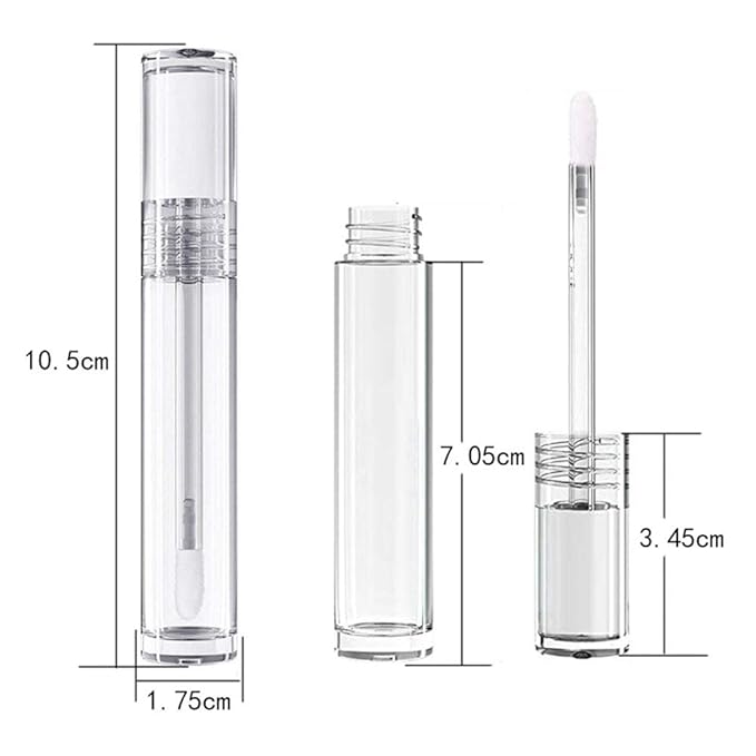 6Pcs 5ml DIY Lip Gloss Tube with Brush 5ml