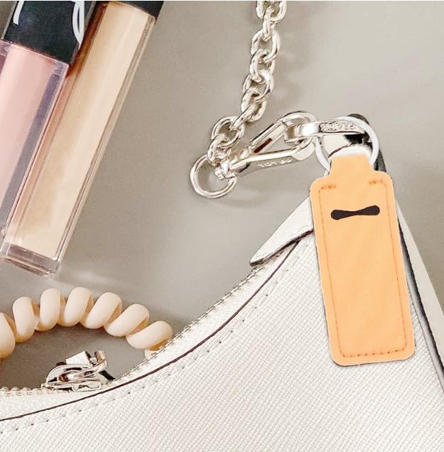 3Pcs colorful Chapstick Holder,Chapstick Holder Key Chain,Portable Lipstick Holder with Metal Ring Lip Balm,Lightweight Chapstick Holder Keychain for Lipstick Lip Balm,Beauty and Personal Care,Makeup