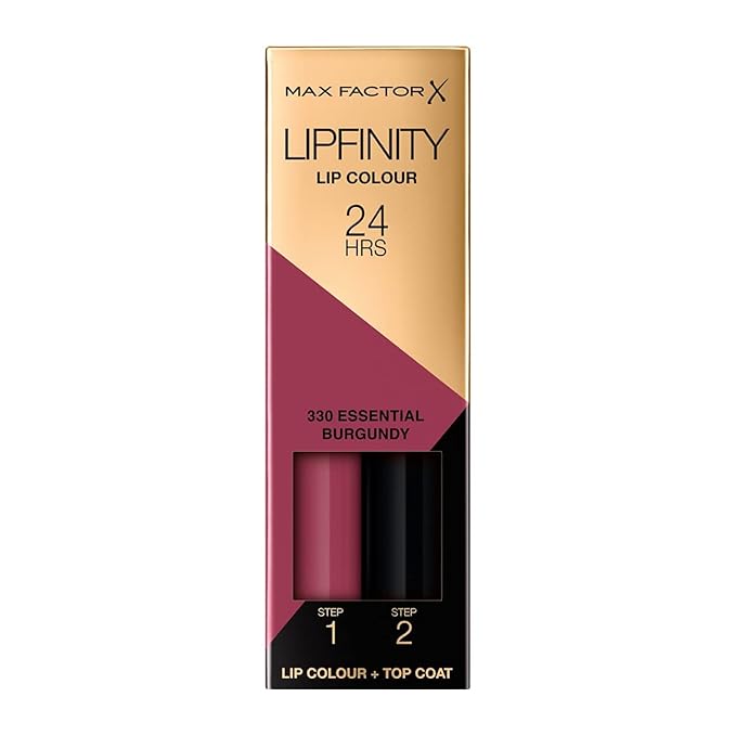 Max Factor Lipfinity for Women, 330 Essential Burgundy, Burgundy,