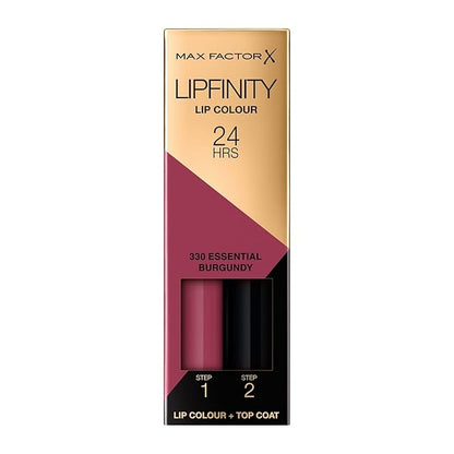 Max Factor Lipfinity for Women, 330 Essential Burgundy, Burgundy,