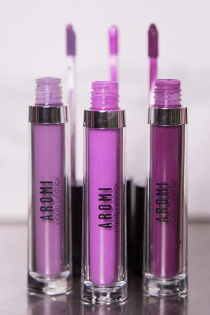 Aromi Violet Plum Liquid Lipstick, Dark Purple Lip Color, Vegan and Cruelty-free, Long-lasting and Smudge Proof Lipstick, Handmade (Vamptastic Plum)