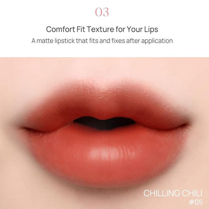 YNM Cream Matte Lipstick (05 CHILLING CHILI, 5.5g), CHILLING