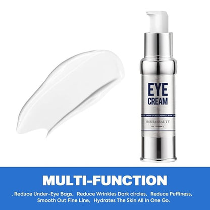 Revitalizing Eye Cream with Hyaluronic Acid, Caffeine, Green Tea - Anti-Wrinkle, Dark Circles,beauty,Firming, Puffiness, Reduce Under Eye Bags, 1 fl oz