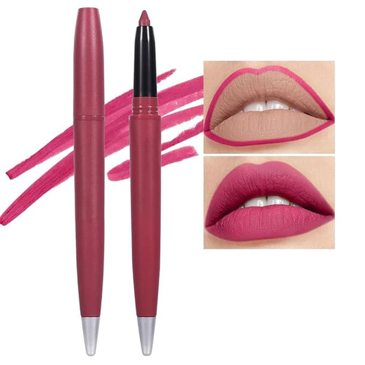 Matt Nude Lipstick Lipliner Lip Crayons Pack Set,Velvet Moisture Smooth Matte Lipstick Pencils,Waterproof&Waterlasting, (03, Pack of 1)