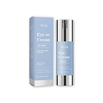 Retinol Eye Cream for Dark Circles & Wrinkles - Advanced Night Repair Treatment with Hyaluronic Acid & Vitamin E | Reduces Puffiness, Fine Lines & Eye Bags | Dermatologist Tested (15ml)