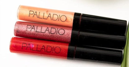 Palladio Lip Gloss, Non-Sticky Lip Gloss, Contains Vitamin E and Aloe, Offers Intense Color and Moisturization, Minimizes Lip Wrinkles, Softens Lips with Beautiful Shiny Finish, Pink Pearl